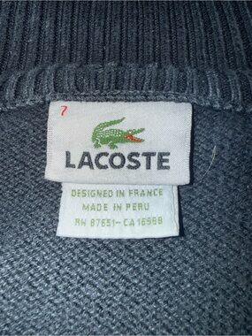 Lacoste Men’s Dark Gray Ribbed Sweater